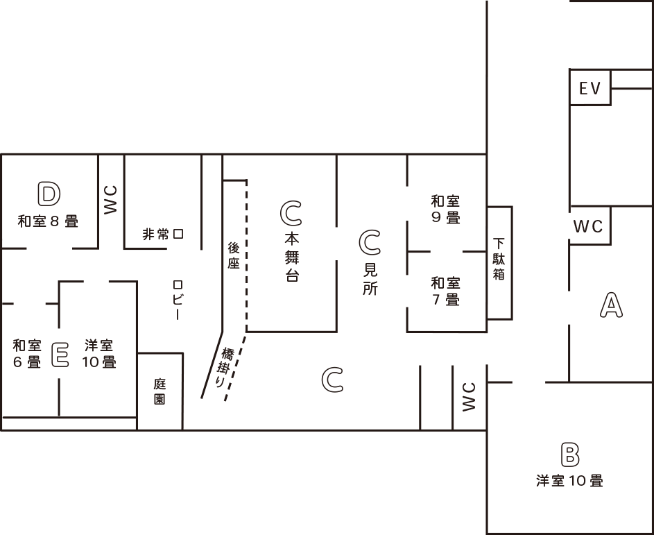 東館4階 フロアーマップ